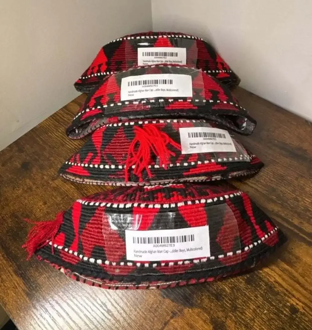Handmade Afghan Man Cap - Little Boys, Multicolored